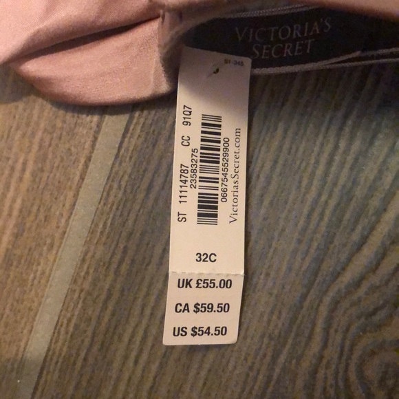 Victorias Secret Bra 32C Push Up Pink Mauve $55 - Picture 7 of 7